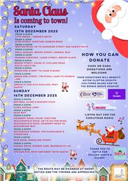Santa’s Float to Visit Aston Clinton on 13–14 December